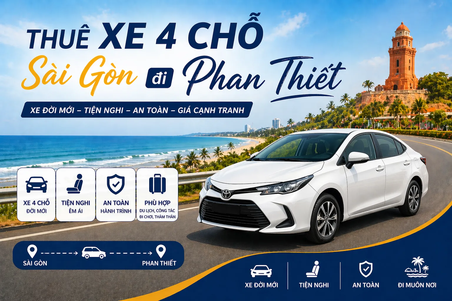 Xe 4 chỗ đi Phan Thiết