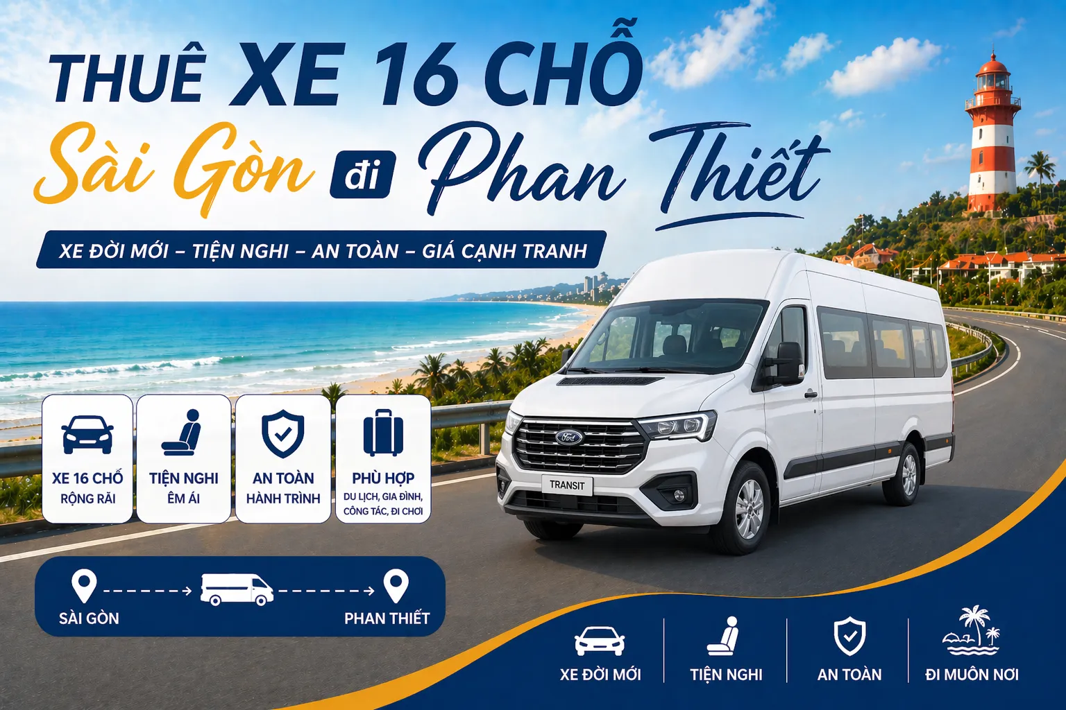 Xe 16 chỗ đi Phan Thiết