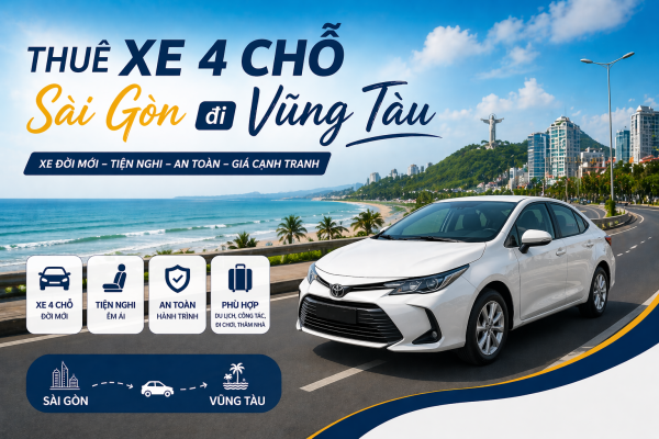 Thuê xe 4 chỗ đi Vũng Tàu